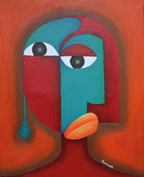 Monsy Díaz, «Bipolar II», acrílico sobre tela, 2012.