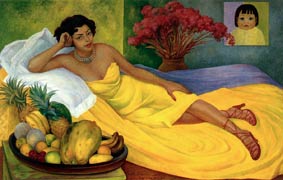 Diego Rivera, «Retrato de la Sra. Doña Elena Flores de Carrillo», óleo sobre tela, 1953.
