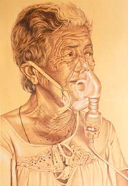 Gabriel Muñoz Cerón, «La abuela», lápiz sobre cartulina, 2010.