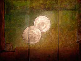 Ana Gloria Torres, «Mis lunas», óleo sobre tela, 2010.