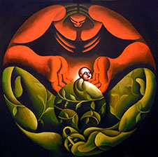 Alejandro Álvarez, «Pachakuti 3», óleo sobre tela.
