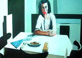 Alfredo Pardo Martí, «Hora de comer», óleo sobre tela.