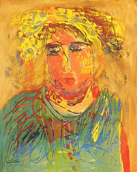 Gina Pellón, «Ráfagas de Sol», técnica mixta sobre tela, 2001.