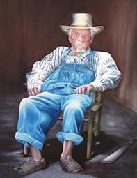 Diego Ortiz Valdovinos, «Abuelo», óleo sobre tela, 2011.