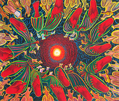 Emilio González Morales, «Danza de Perros» óleo sobre tela, 2006.