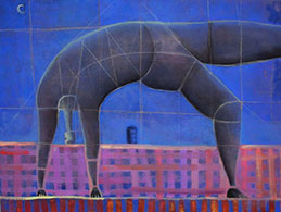 Arturo Morín, «Movimientos», técnica mixta sobre tela, 2011.