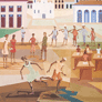 Clóvis Graciano, «Patio de colegio», óleo sobre tela.