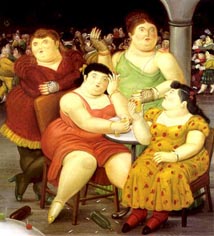 Fernando Botero,«Cuatro mujeres», óleo sobre tela, 1987.