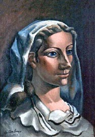 Lino Eneas Spilimbergo,«Mujer com pañuelo», óleo sobre tela, 1934.
