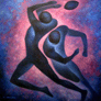 Carlos Orduña Barrera,«Jugadores de pelota I», óleo sobre tela, 2008.