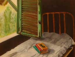Mayra Moreno, «El cuarto del abuelo», óleo sobre tela, 2010.