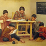Juan del Carmen Villanueva, «La escuela indígena», óleo sobre tela.