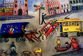 Agustín Lazo, «Accidente», acuarela sobre papel, 1924.