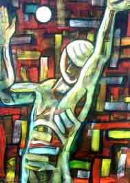 Denis Berrios, «Atleta», óleo sobre tela, 2008.