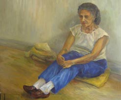 Vanessa Espinosa Ureta, «Vejez regresional», oleo sobre lienzo, 2008.