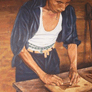 Geenss A. Flores, «Rolando tabaco», óleo sobre tela, 2009.