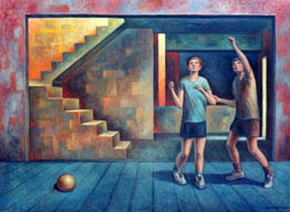 Carlos Orduña Barrera, «Los amigos» óleo sobre tela, 2005.
