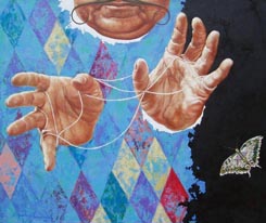 Israel Naranjo Sandoval, «Propuesta», acrílico sobre tela, 2010.