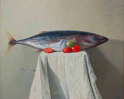 Yampier Sardina Esperón, «El gran atún», óleo sobre tela, 2008.