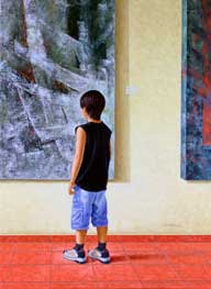 Jaime Abril, «Serie fragmentos», óleo sobre tela, 2008.