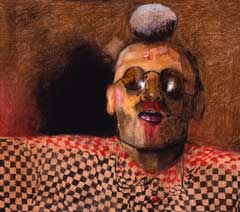 Arturo Rivera, «Golpeado», pastel y óleo sobre madera, 1999.