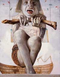 Arturo Rivera, «La barca», óleo sobre tela, 2010.