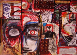 Luis Alberto López Fernández, «Cielo e infierno», collage, 2011.