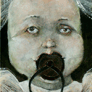 Demi, «Niña con tetera», óleo sobre tela, 1991.