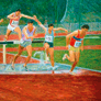 José Antonio del Castillo Martín, «Salto de la ria, 3000 m obstáculos», óleo sobre tela, 2007.