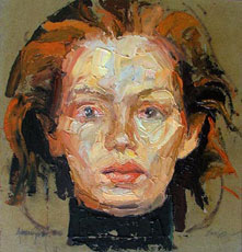 Alvaro Amengual, «Retrato VII», óleo sobre cartón, 2006.