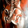 Alesia Lund Paz, «Huesos 1», óleo sobre tela, 2011.