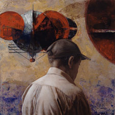 Nicolás de la Hoz, «Las lunas de la vigilia», óleo y acrílico sobre tela, 2012.