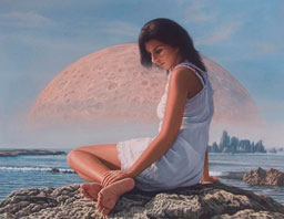 Denis Nuñez Rodríguez, «En la mañana, será tarde», óleo sobre tela, 2010.