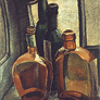 Agustín Lazo, «Botellas», óleo sobre tela, 1923.