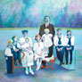 Raquel Carvallio, «Retrato de familia», óleo sobre tela, 1996.