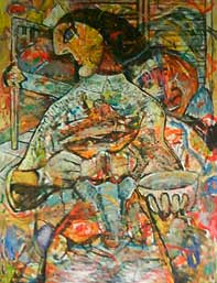 Denis Nuñes, «Enfermera», óleo sobre tela, 2009.
