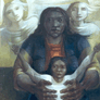 Ponciano Cárdenas Canero, «Maternidad con ángeles» óleo sobre tela, 1995.