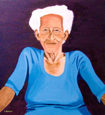 Carlos Ramón Garces Royero, «La abuela», acrílico sobre tela, 2009.