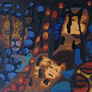 Nao Salas, «Los moradores del bosque no pueden dormir», acrílico sobre tela, 2014.