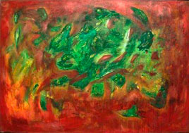 Paul Achar Zavalza, «Saliendo a respirar», óleo sobre tela, 2007.