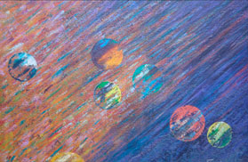 Florinda Suárez, «Espacio cósmico», óleo sobre tela, 2006.