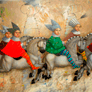 Alexis Fernandez, «Niños a caballo», óleo sobre tela, 2011.