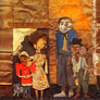 Antonio Berni, «La familia de Juanito Laguna», collage sobre madera, 1960.