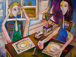 Leonardo Herrera, «Estudio I para sed y hambre», óleo sobre tela, 2009.