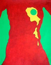 Osvaldo Leonel Barroso Salcedo, «Descorazonado», óleo sobre tela, 2010.