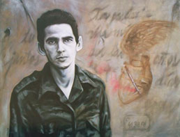 Adriel Pérez Labañino, «El hombre del traje gris», óleo sobre tela, 2008.
