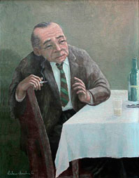 Ruben Sanchez, «Borrachito», óleo sobre tela, 2011.