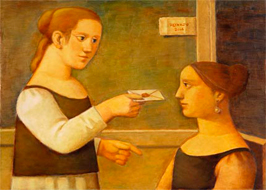 Reynaldo Fonseca, «La carta», óleo sobre tela, 2006.