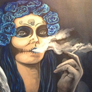 Lourdes Arrechea, «Fumando espero», detalle, acrílico sobre tela, 2015.
