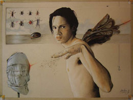 Arturo Rivera, «El ángel», óleo sobre tela, 1989.